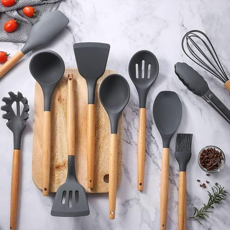 All-in-One 11-Piece Silicone Kitchen Utensils Set – Premium Non-Stick Tools