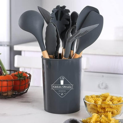 All-in-One 11-Piece Silicone Kitchen Utensils Set – Premium Non-Stick Tools
