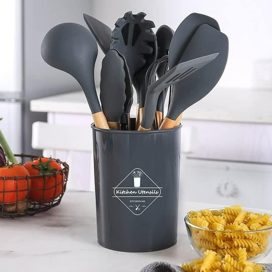All-in-One 11-Piece Silicone Kitchen Utensils Set – Premium Non-Stick Tools